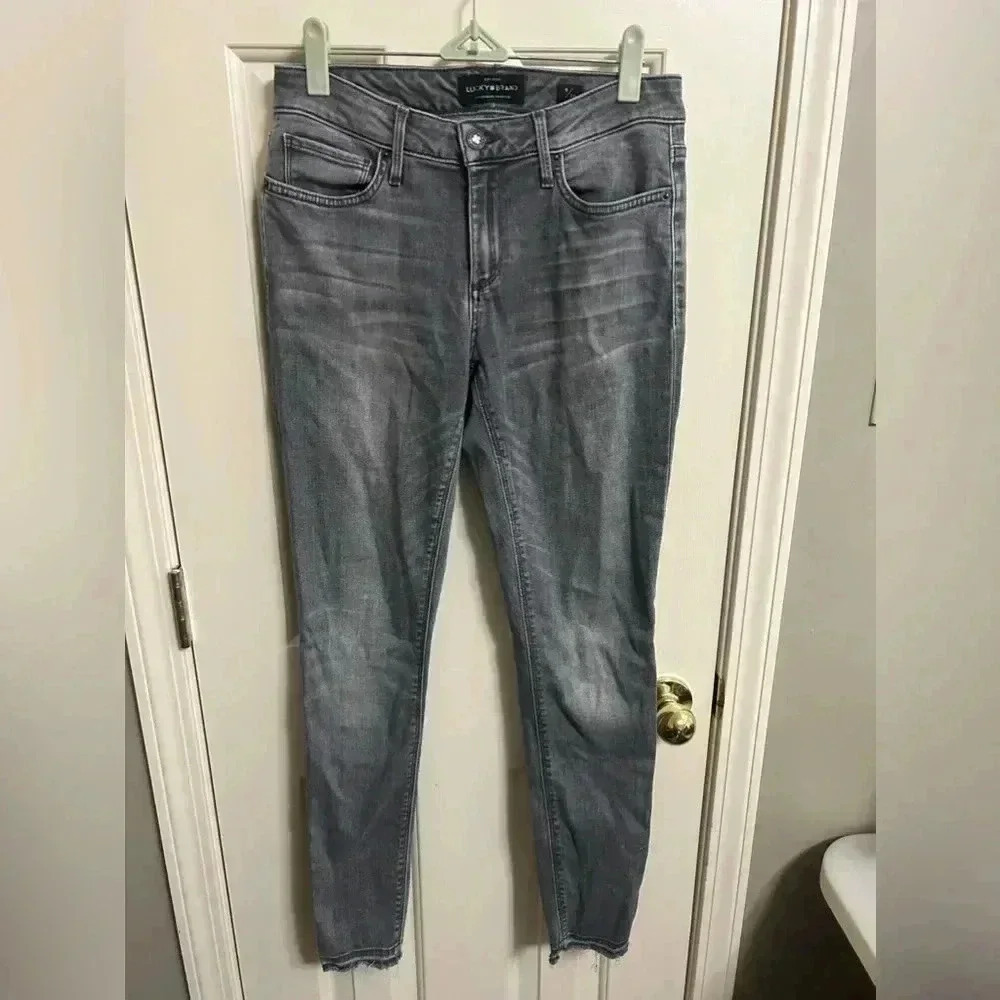 Lucky Brand‎ Sasha Skinny Jeans 6/28 Stretch Charcoal Gray